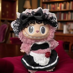French Maid Outfit Costume for Labubu with bonus stickers NEW!